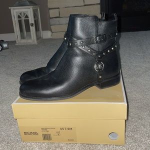 Michael Kors Leather Preston Flat Bootie